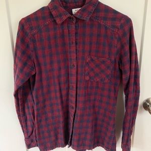 Red and Blue Flannel Shirt